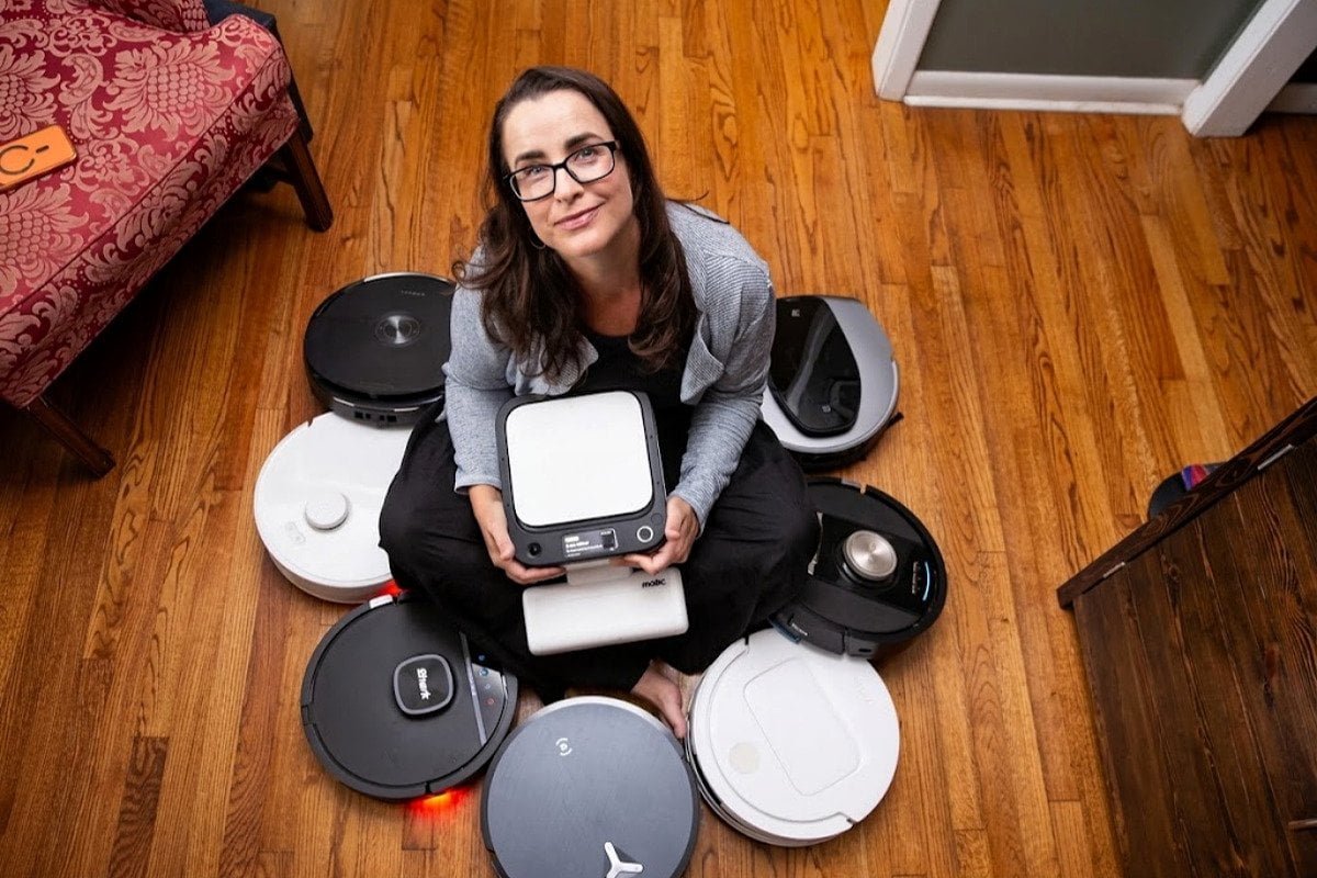 robot vacuum testing on multi-textured flooring